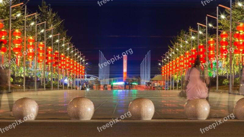 Qingdao Olympic Torch Night Free Photos