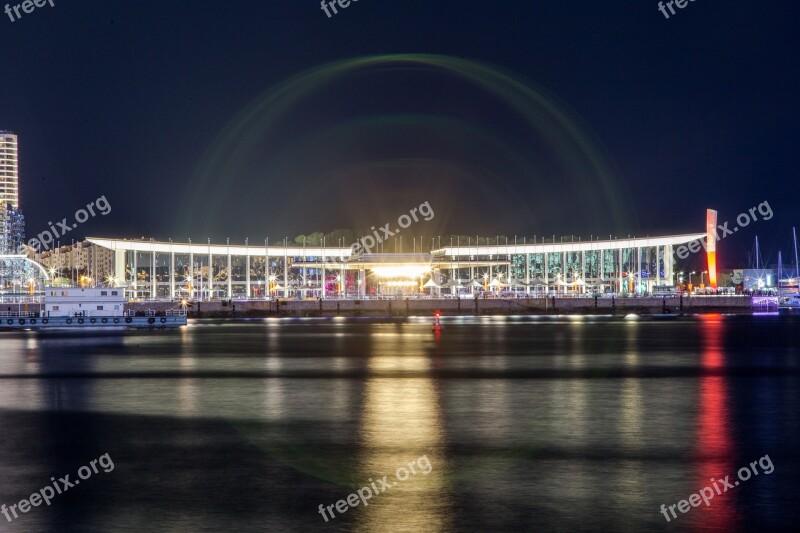 Qingdao International Conference Center Long Exposure Night Free Photos