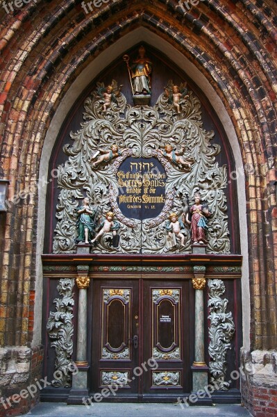 Nikolai Church In Stralsund Input Churches Entrance Church Architecture