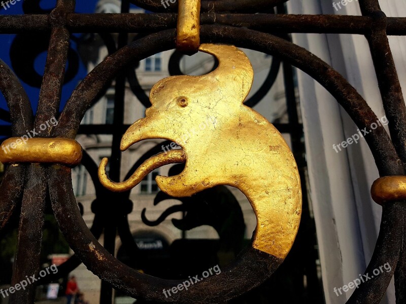 Dragon Gilded Window Grilles Wrought Iron Security