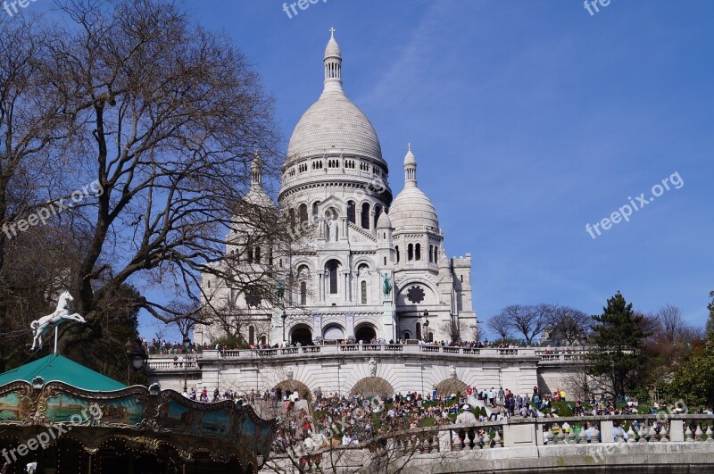 Sacred Heart Monument Paris Montmartre Basilica