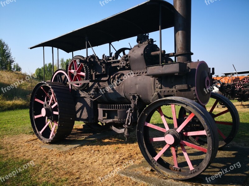 Steam Tractor Machines Agriculture Old Historically