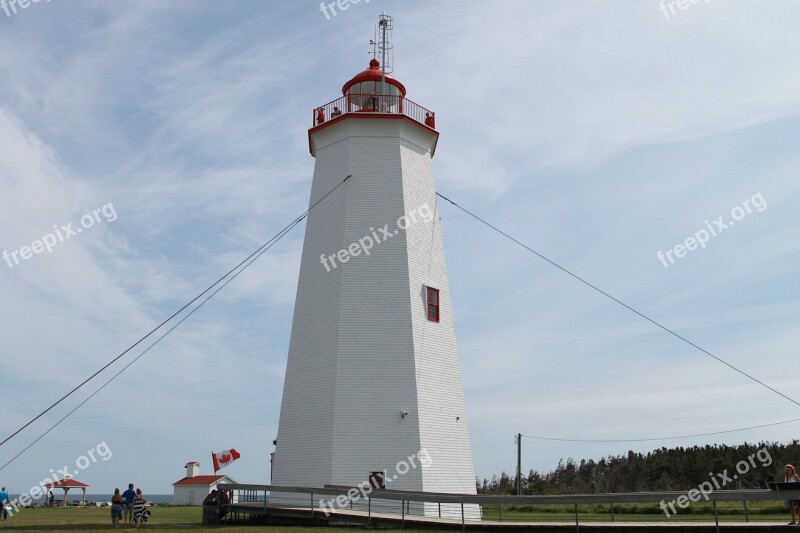 Lighthouse New Brunswick Sea Beach Nature