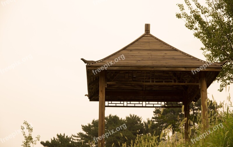 Pavilion Twilight Bleak The Depths Of The Mountain The Silence