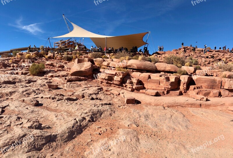 Grand Canyon Arizona America Usa Blue Sky