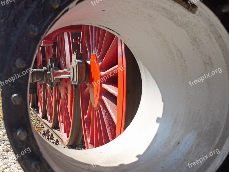 Steam Locomotive Museum Steam Cylinder By Looking Blowing Wheels