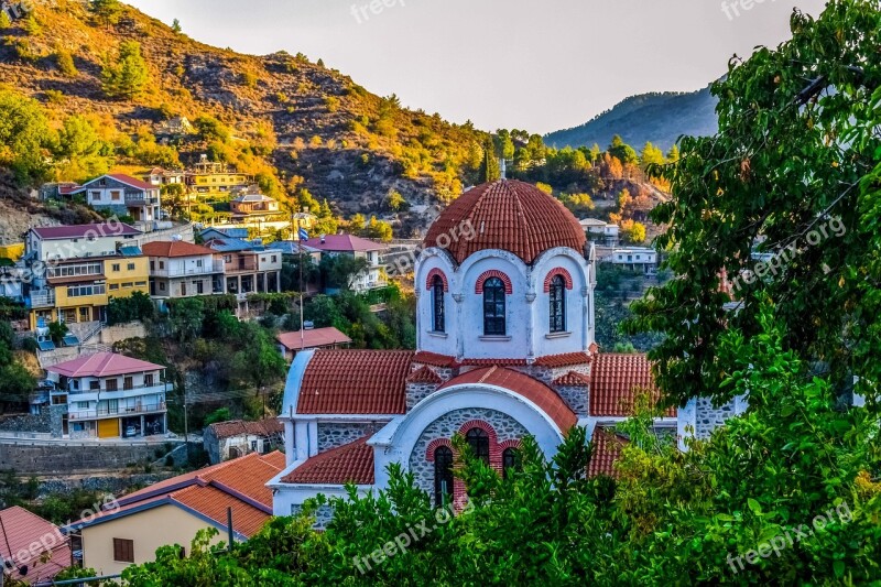 Cyprus Moutoullas Village Church Mountain