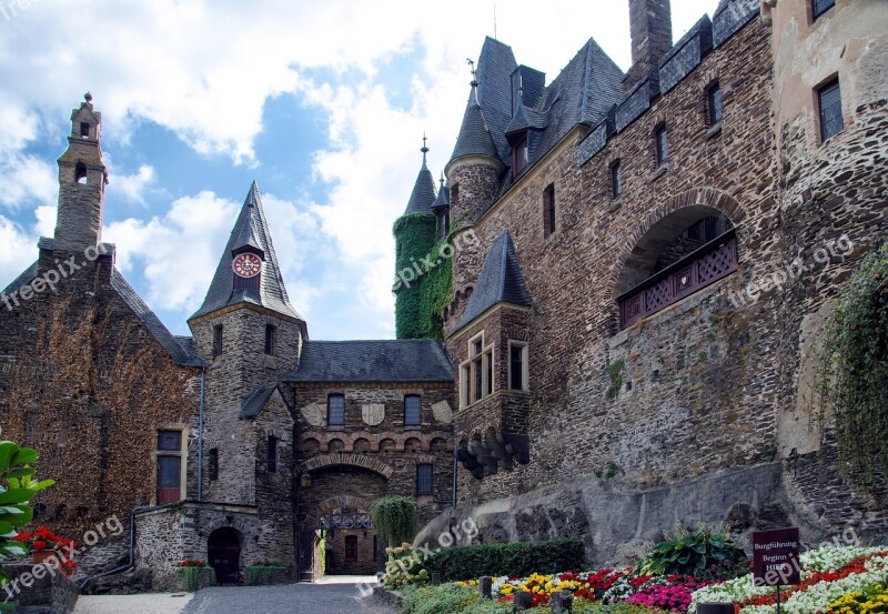 Germany Cochem Imperial Castle Historically Middle Ages