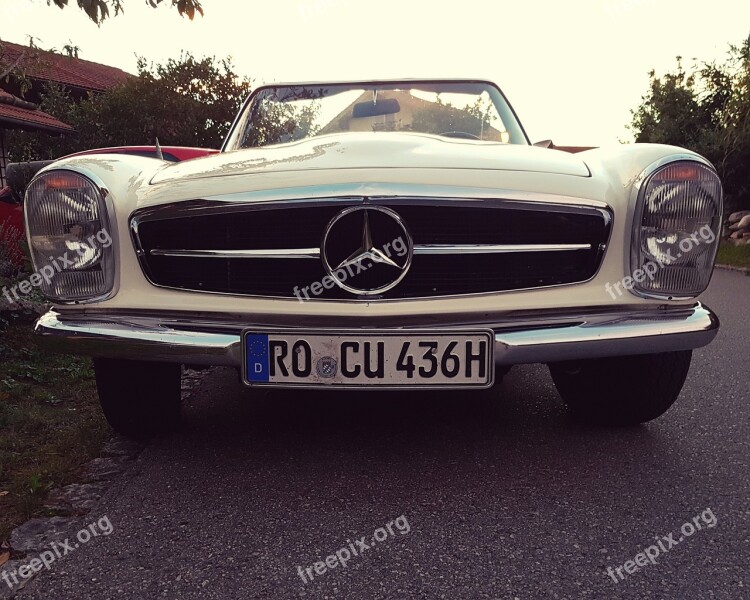 Cabriolet Mercedes Oldtimer Auto Front View