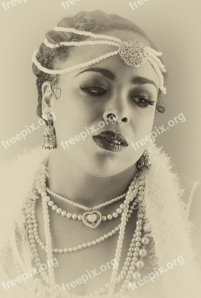 Josephine Baker Portrait Vintage Face Woman