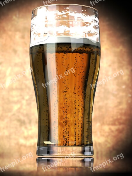 Rendering Render Beer Glass Drink