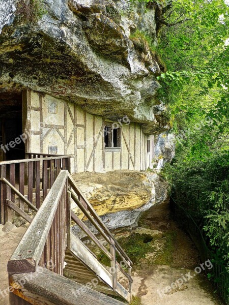 House Cliff Rock Exterior Outdoor