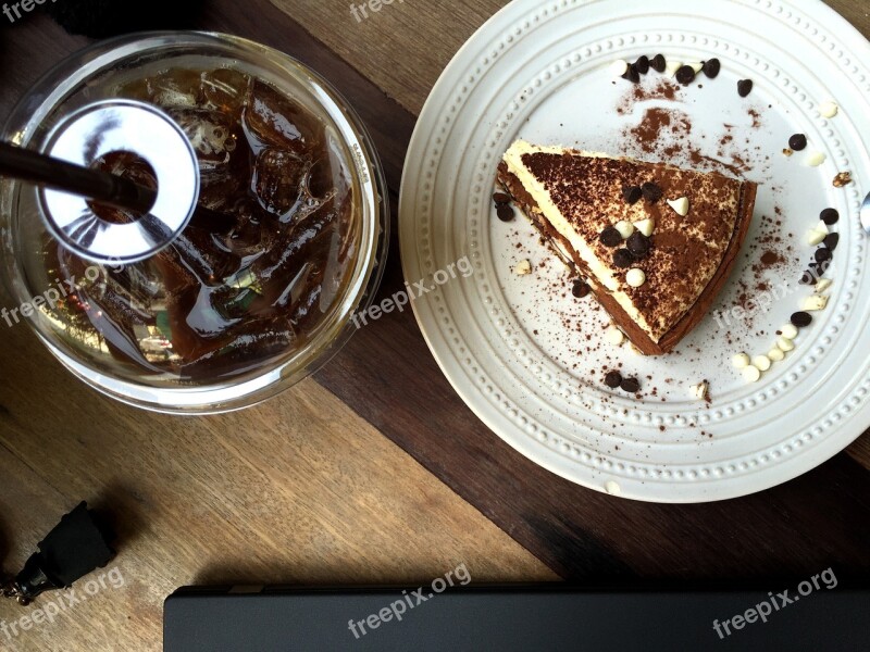 Coffee Cake Coffee Shop Desk Free Photos