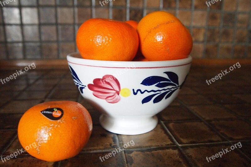 Mandarin Dish Fruit Ceramics Brabants Fur