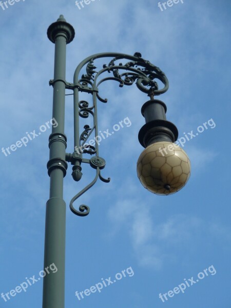 Lamp Post Air Prague Free Photos