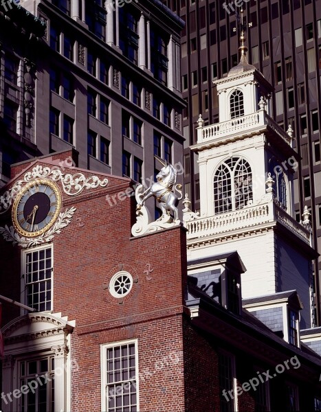 Old Statehouse Boston Massachusetts City Cities