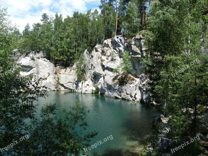 Adršpach Czech Republic Flooded Quarry Lake Summer