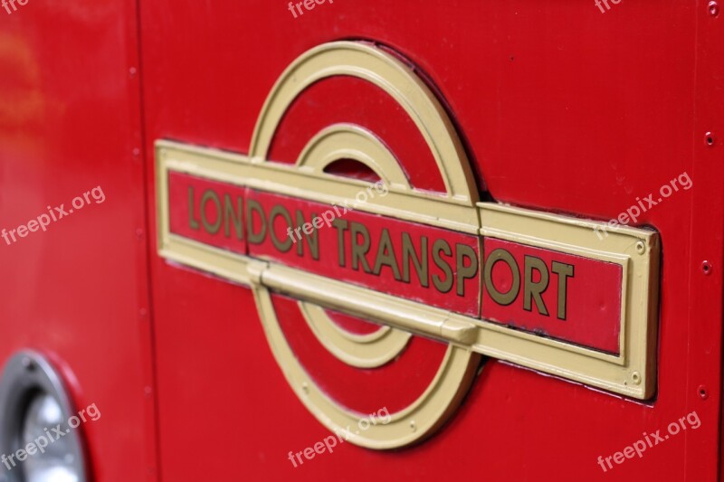 London Bus London Transport Vintage Sign Bus