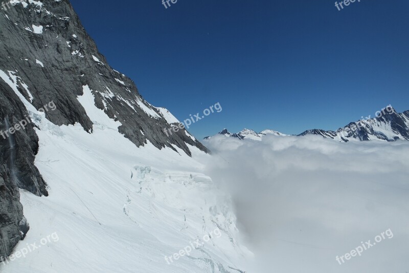 Sky Glacier Alps Interlaken Valley