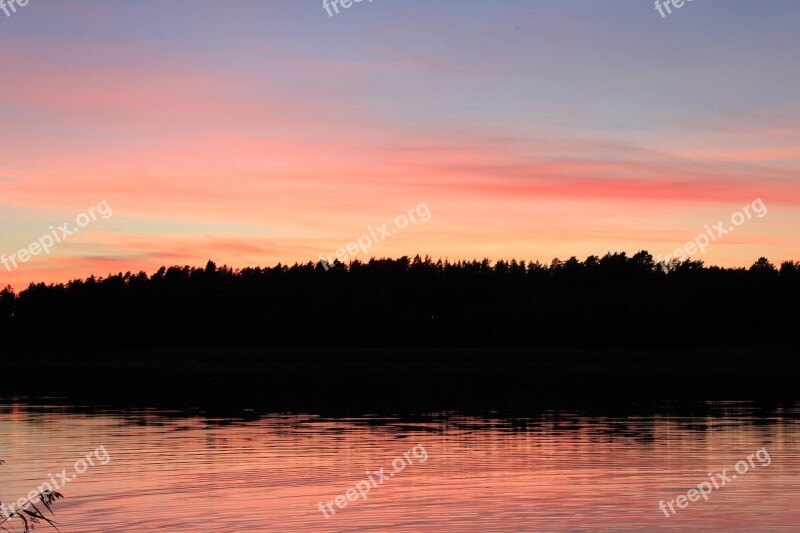 Sea Sky Orange Finnish Water