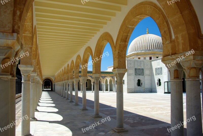 Tunisia Monastir Tomb Arcades Columns