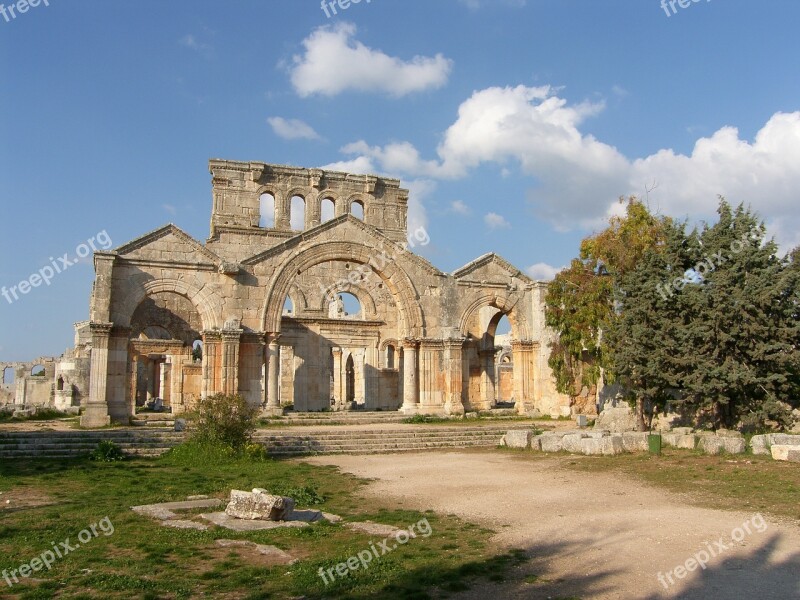 Syria Simionkloster Former Home Simeon Stylites Church Of Saint Simeon Stylites