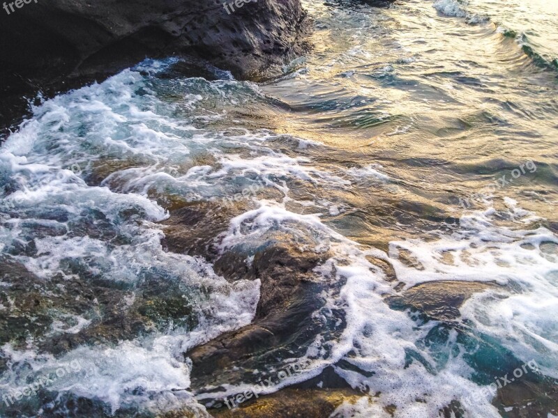 Spray Waves Sea Water Attack Surge