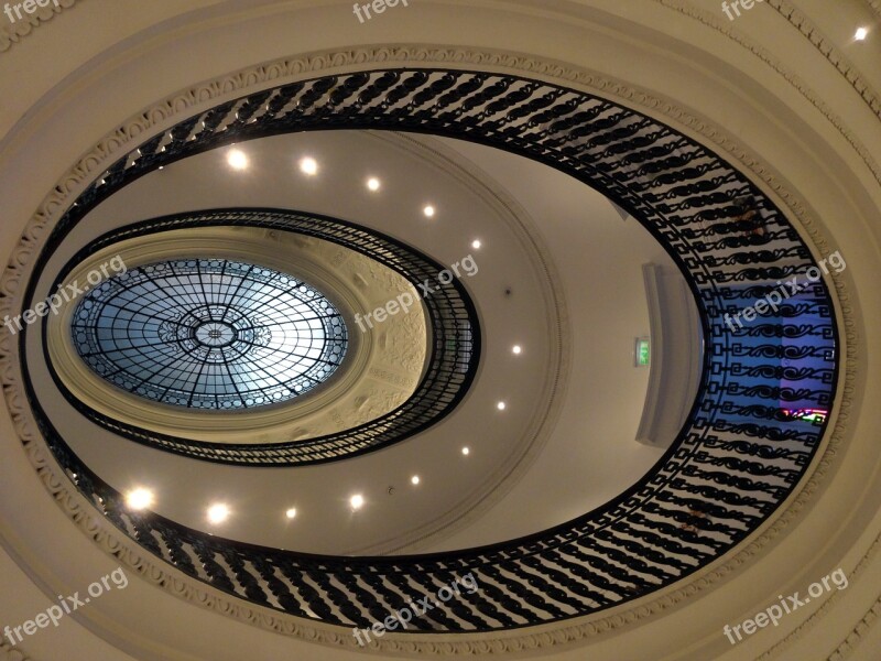 Perspective Staircase Light Shaft Railing Free Photos