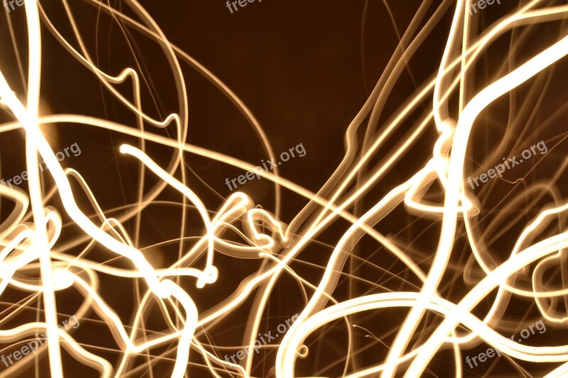 Abstract Light Light Streaks Long Exposure Bright