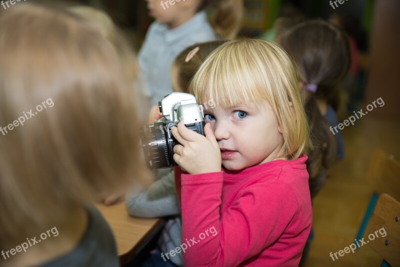 Camera Kindergarten Eye Hands Kids