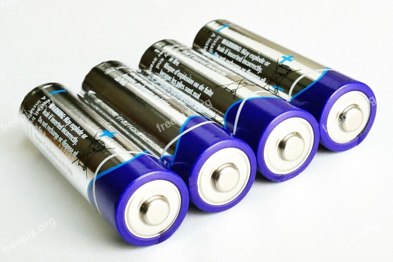 Aa Batteries Power Electricity Energy