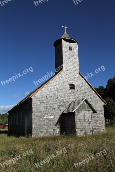 Chile Chiloé Church Typical Traditional