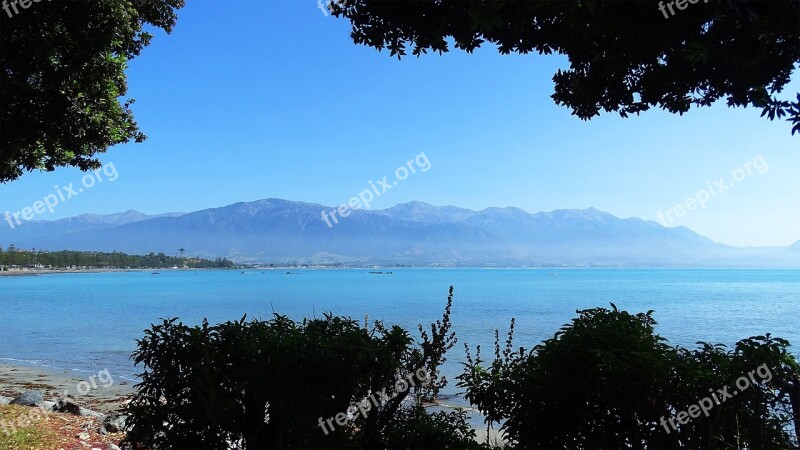 Mountain Beach Trees Day Mar