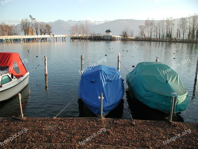 Lake Zurich Boats View Water Nature