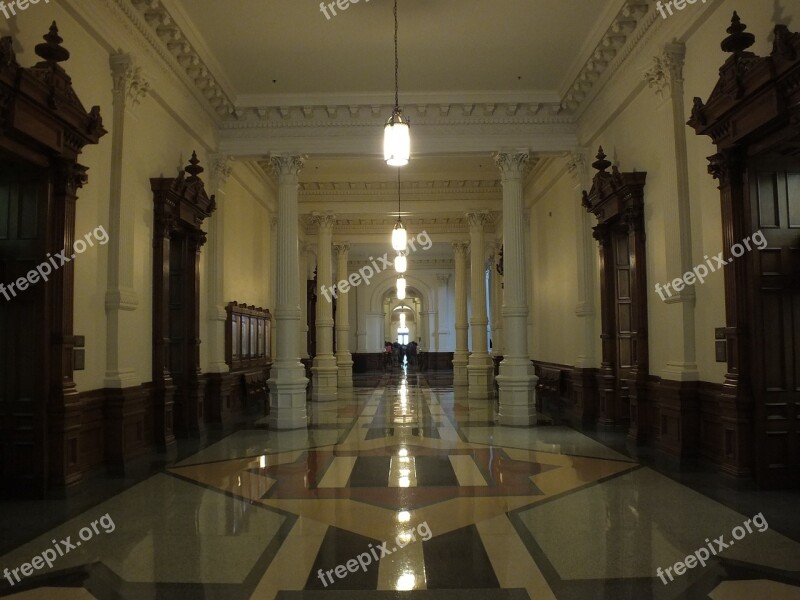 Hall Corridor Building Architecture Texas State Capitol