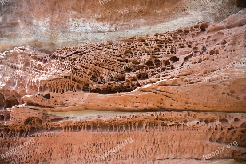 Rock Sand Stone Erosion Holes Stone