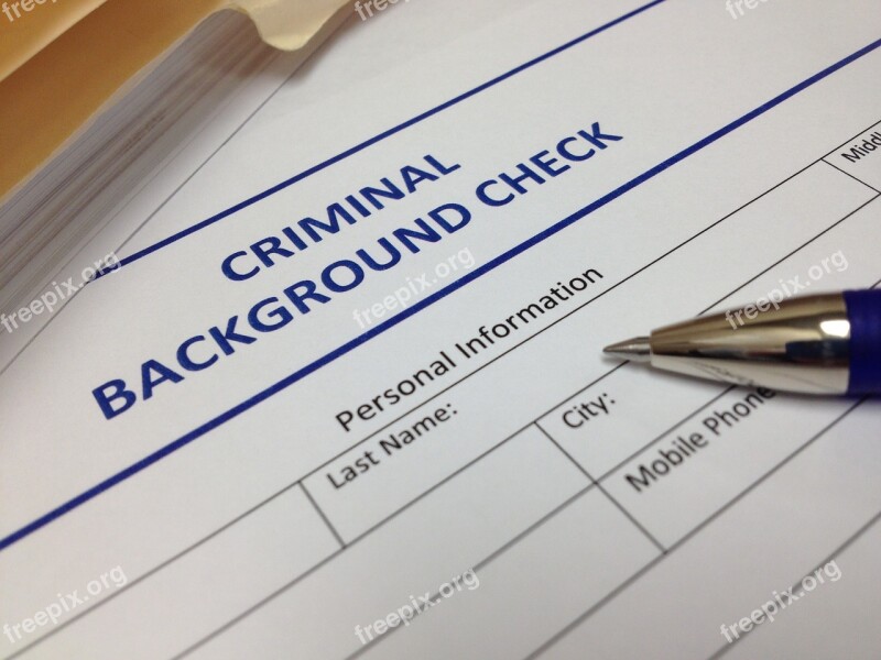 Background Check Document Security Criminal Protection