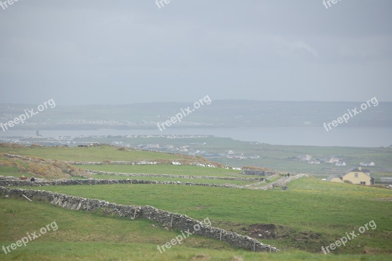 Pastures Walls Landscape Grass Farm