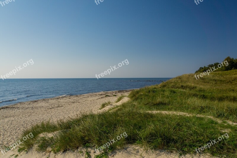 Beach Sea Dune Coast Blue