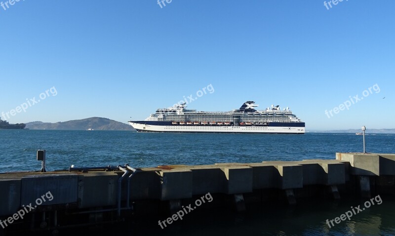 Cruise Liner Water Front Bay San Francisco Embarcadero