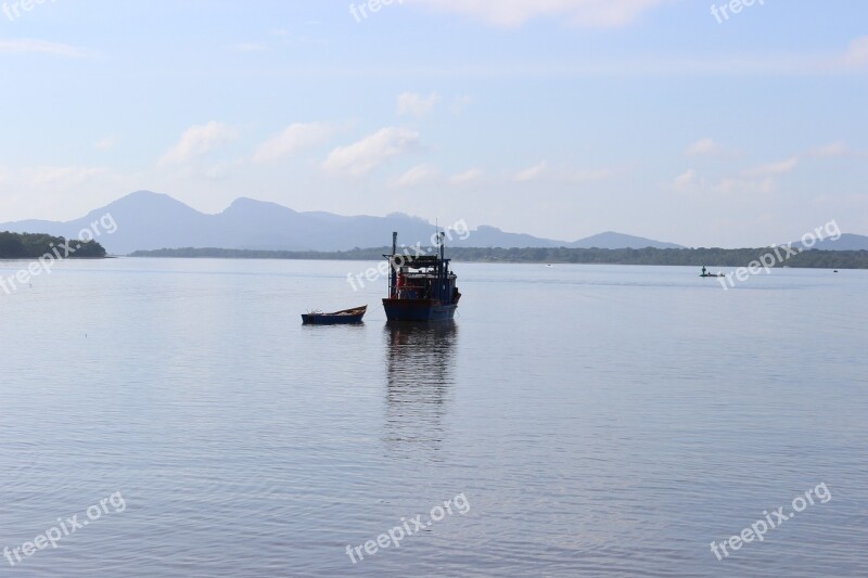 Ocean Blue Boat Fishing Tranquility