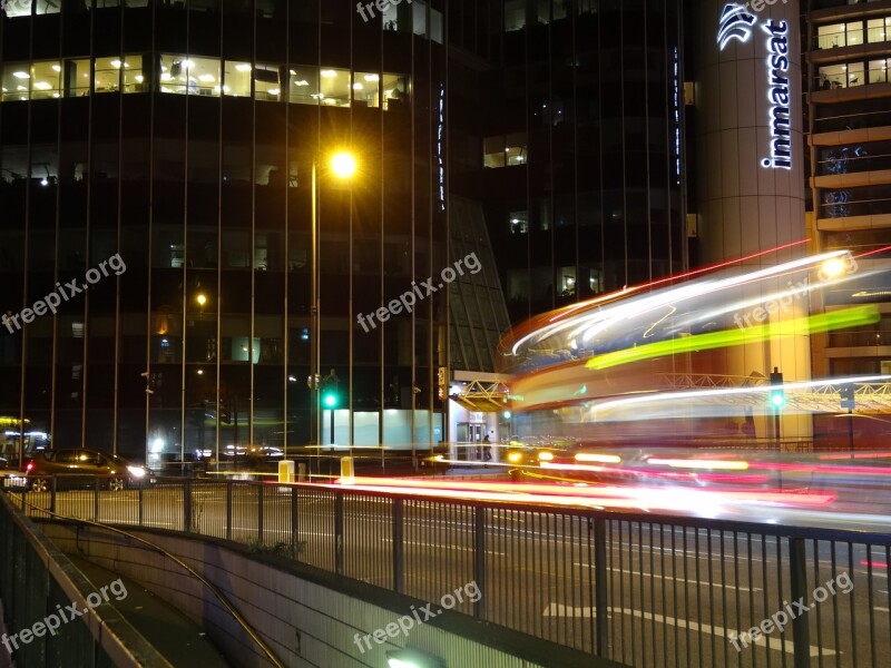 London Night In The City Motion Travel Highway