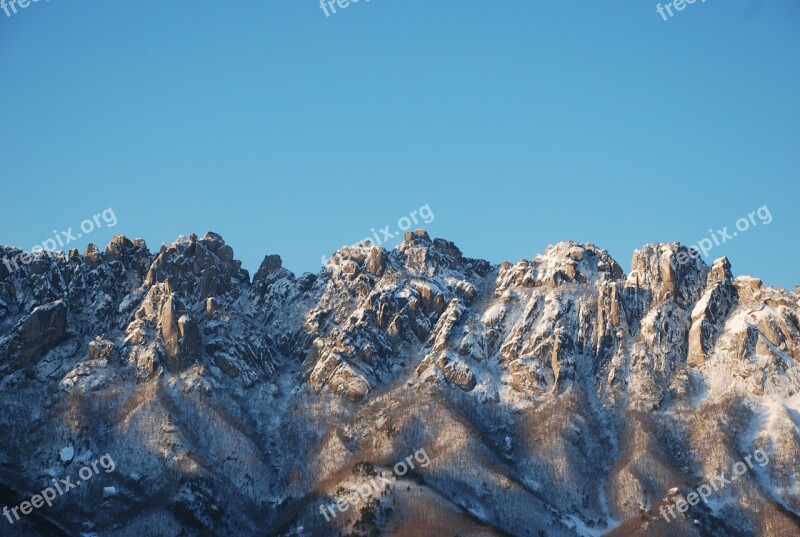 Mt Seoraksan Winter Winter Mountain Free Photos