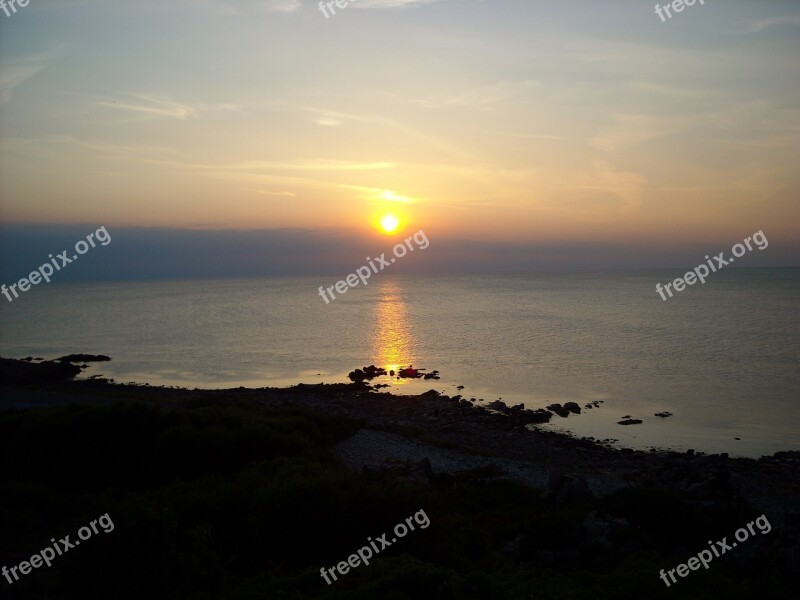 Sunset Sea Solar Summer Sweden