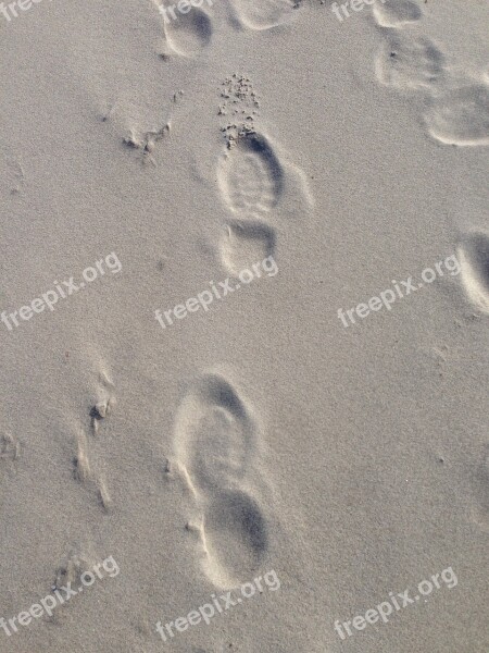 Sand Baltic Sea Traces Beach Shoes