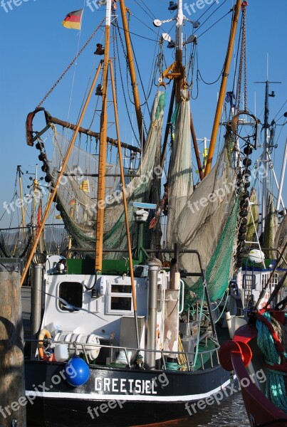 Fishing Boat North Sea Port Fishing Mood