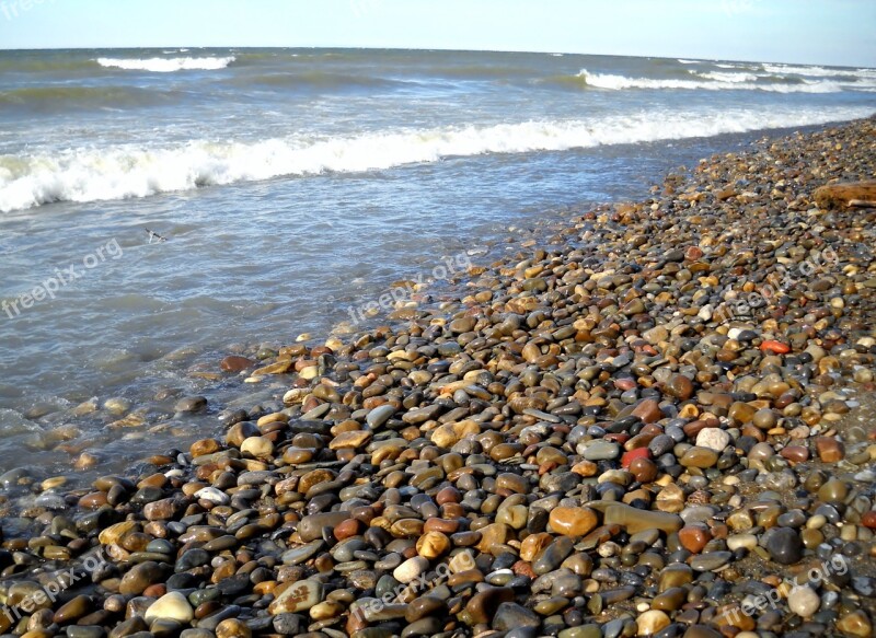 Beach Shore Waves Lake Erie Madison Ohio