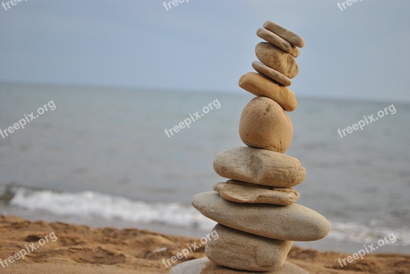 Stone Beach Nature Zen Stones Zen Background