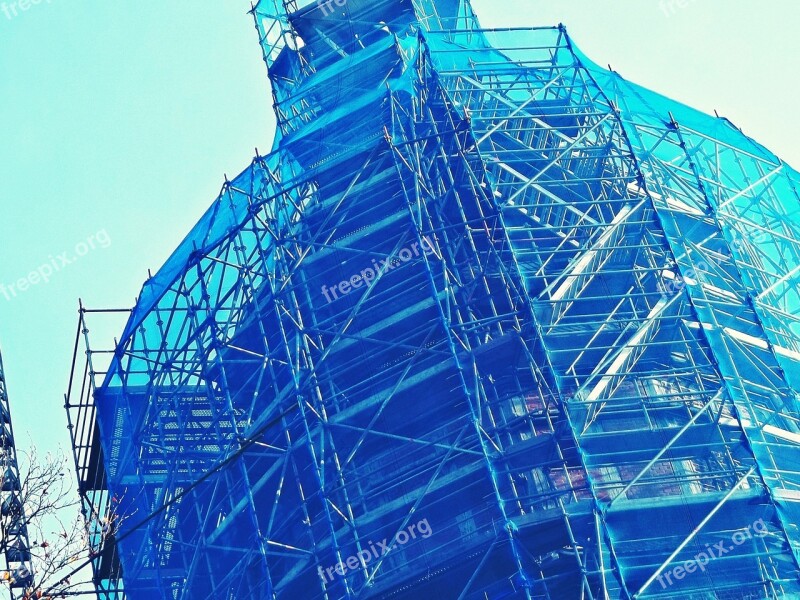 Building Scaffolding Site Facade Architecture