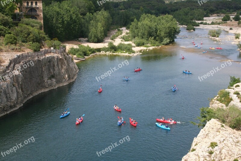 France Pont Du Gard Holiday Kayaks Free Photos